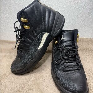 Air Jordan 12 Retro “The Master” Black and Gold Men's Shoes